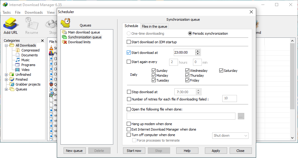 Internet Download Manager interface showcasing download acceleration features